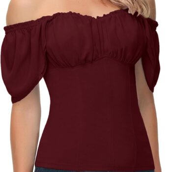 Women Vintage Sleeveless Top Ruched Bust Cami Blouse Shirts