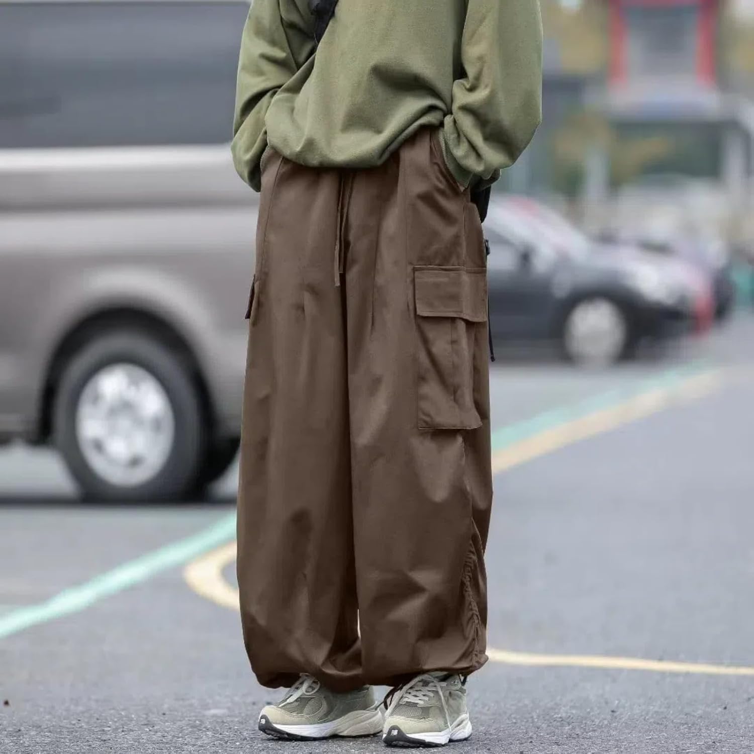 Autumn Paratrooper Overalls for Men, Loose Cuffs in American Casual Pants